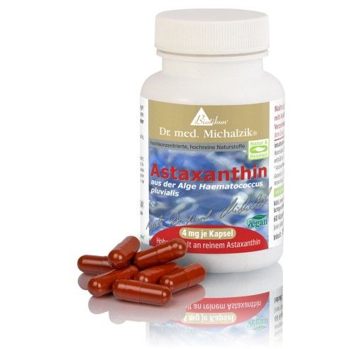 Natural astaxanthin from algae - 4 mg, 60 capsules